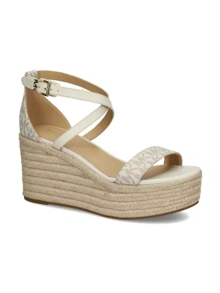 Espadryle Michael Kors na koturnie beżowe
