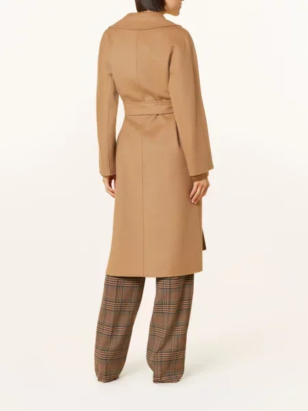 Maxmara Studio Vlněný Kabát Cles velbloudí