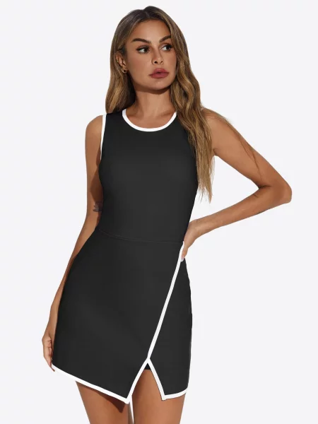 Imily Bela Rochie negru alb
