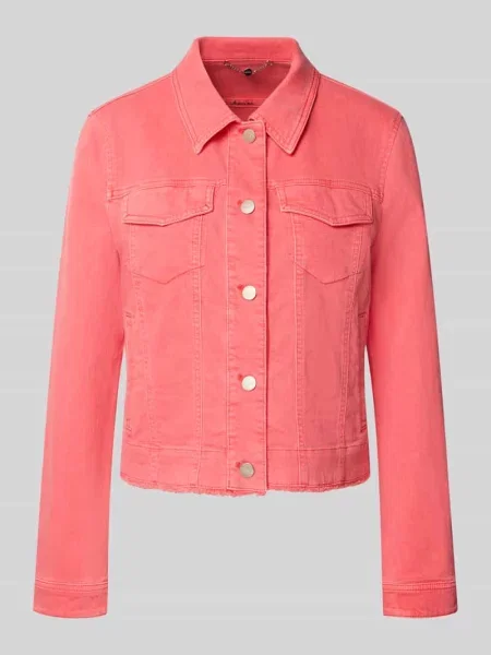 Kurtka jeansowa o kroju regular fit z na piersi Marc Cain