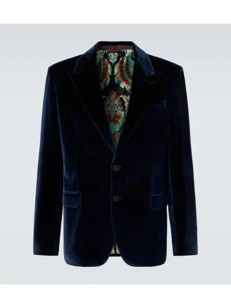 Sacou Etro de catifea albastru