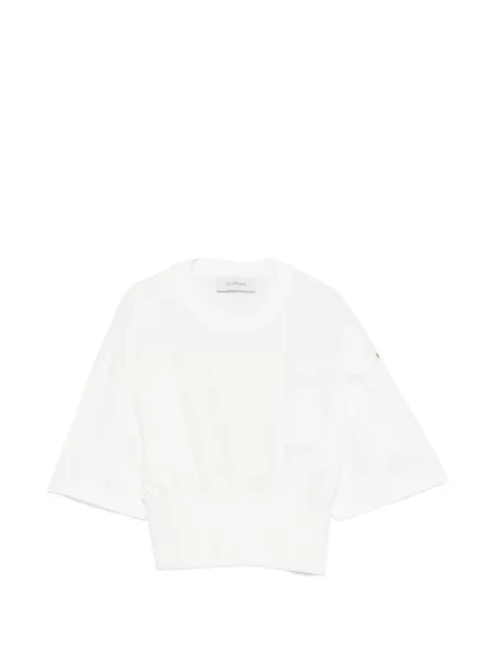 Tricou Sportmax cu nervuri alb