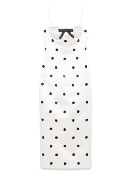 Rochie Markgong cu buline cu imagine de costum alb