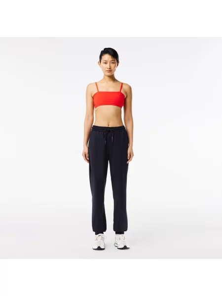 Lacoste Spodnie Wełniane Draped granatowe