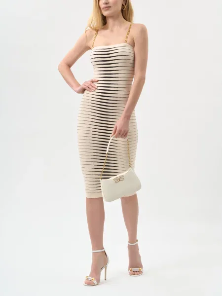 Платье Elisabetta Franchi бежевое