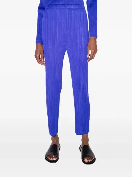 Nohavice Pleats Please Issey Miyake modrá