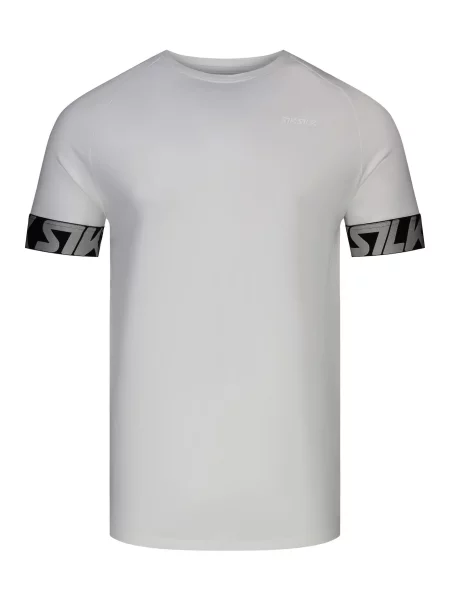 SikSilk Tricou Tech negru / argintiu alb