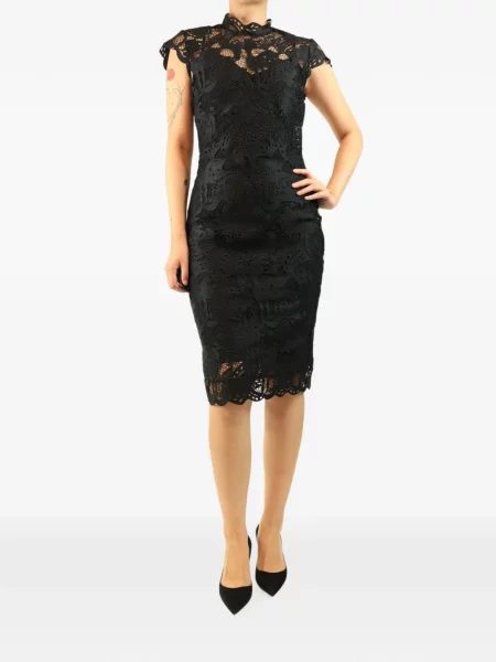 Scurt rochie midi Staud din dantelă negru