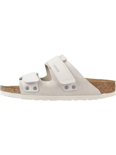 Klapki Birkenstock zamszowe białe