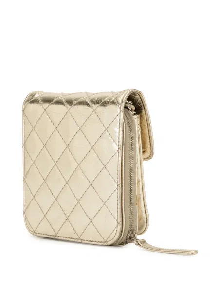 Prošívaná diamant crossbody kabelka Chanel Pre-owned zlatá