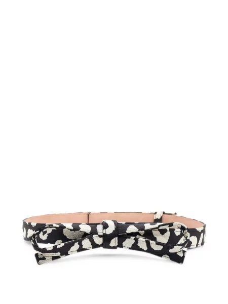 Curea Carolina Herrera cu funde cu model leopard negru