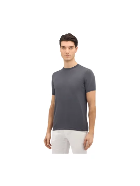 Krótki sweter Brooks Brothers z krótkim rękawem szary