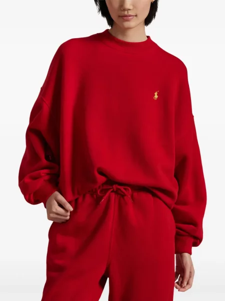 Fleecové polotričko Polo Ralph Lauren s potiskem modré