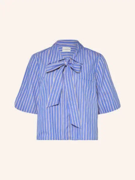 Claudie Pierlot Bluzka Koszulowa Z Odpinanym Kołnierzykiem beige biała