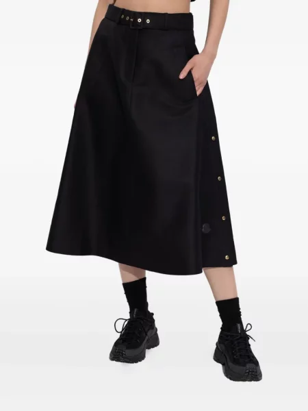 Fustă midi Moncler până la genunchi negru