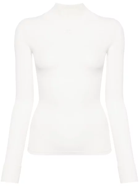 Top Courreges plasă alb