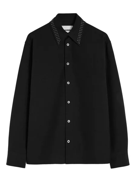 Cămașă Jil Sander de lână negru