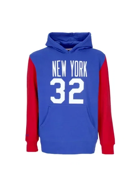 Bluza z kapturem Mitchell & Ness polarowa z kapturem niebieska