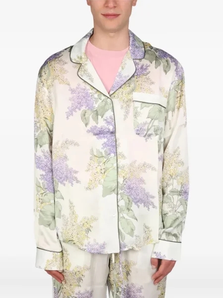 Cămașă Mouty cu model floral cu imagine alb