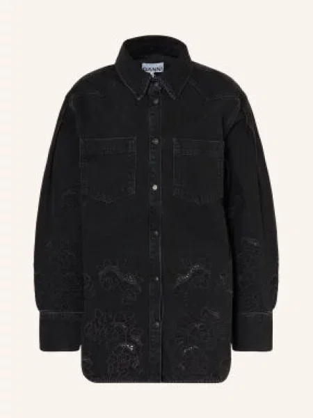 Ganni Džíny S Vrchní Košilí black washed černé