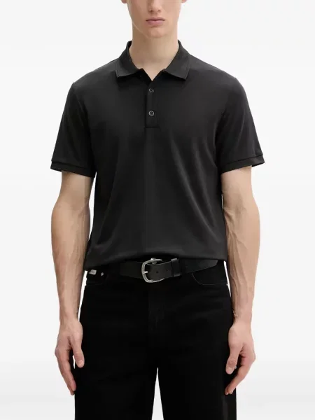 Scurt tricou polo Rag & Bone negru