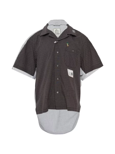 Prugasta košulja Maison Mihara Yasuhiro crna