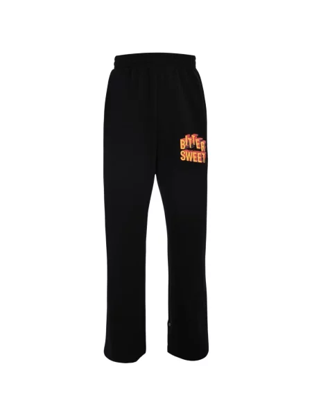 Pantaloni Tee Library cu imagine alergare negru