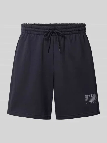 Szorty dresowe z mieszanki bawełny New Balance granatowe