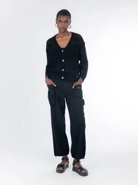 Influencer Cardigan dimensiuni mari negru