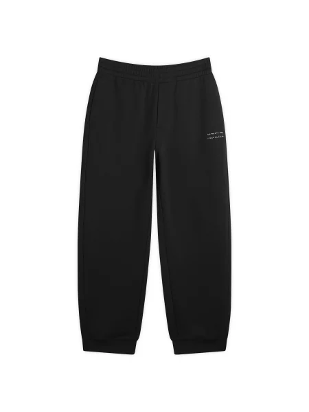 Spodnie dresowe Moncler w paski z autografem czarne