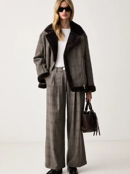 Armani Exchange штани straight з додаванням вовни