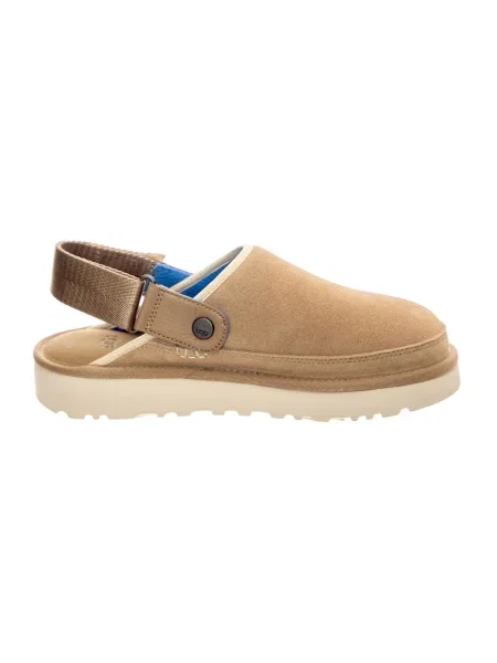 Chodaki Ugg skórzane beżowe