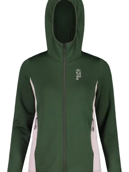 Maloja VerwallM.Mountain Techniczna kurtka Fleece Jacket deep forest multi L zielona