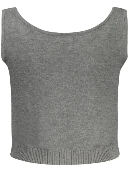 Копринен топ Guess Jeans сиво