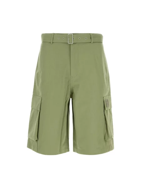 Bermudy Maison Kitsune z paskiem zielone