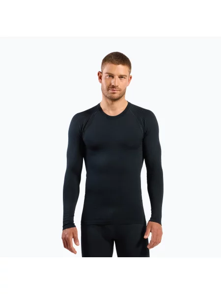 Termo mikina ODLO Performance Warm Bl Top Crew Neck black černá
