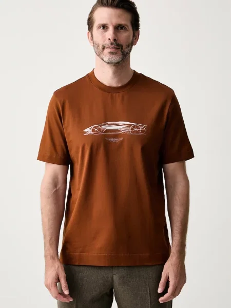 BOSS tricou pentru bărbați din x Aston Martin maro
