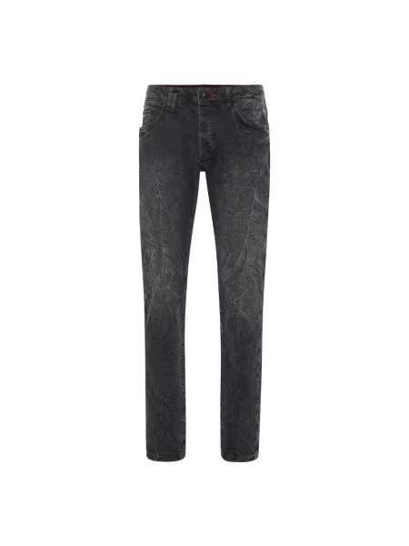 Jeansy straight leg Philipp Plein szare