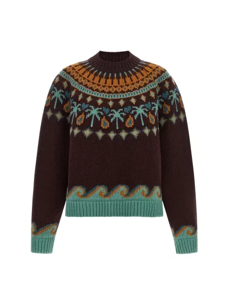 Sweter Alanui wełniany brązowy