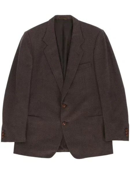 Vlněné sako Saint Laurent Pre-owned hnědé