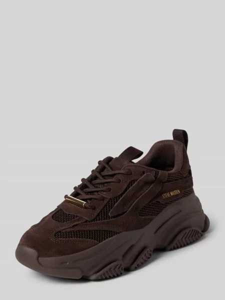 Sneakersy z detal z logo model Possession' Steve Madden brązowe