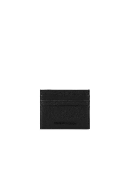 Portfel Emporio Armani z logo czarny