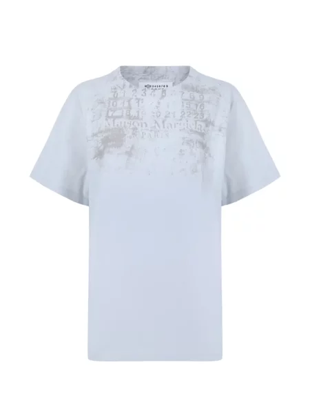 Tricou Maison Margiela cu imagine albastru