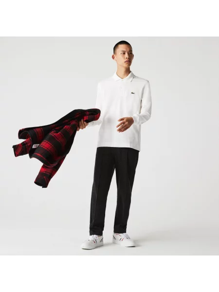 Поло Lacoste белое