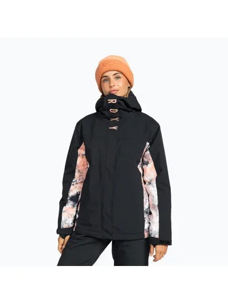 Geacă de snowboard pentru femei ROXY Galaxy peach pink big dreamy picture roz