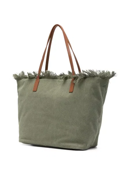 Geantă Mc2 Saint Barth cu franjuri verde
