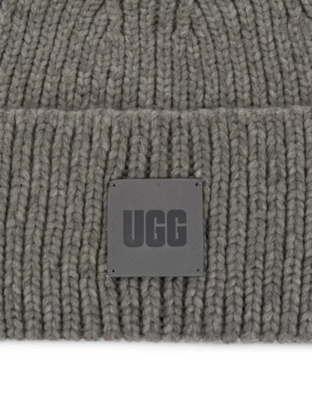 Căciulă Ugg tricotate cu autograf gri