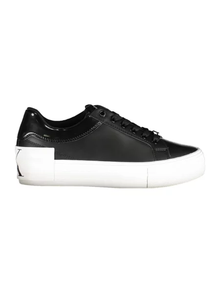 Trampki Calvin Klein sznurowane skórzane czarne