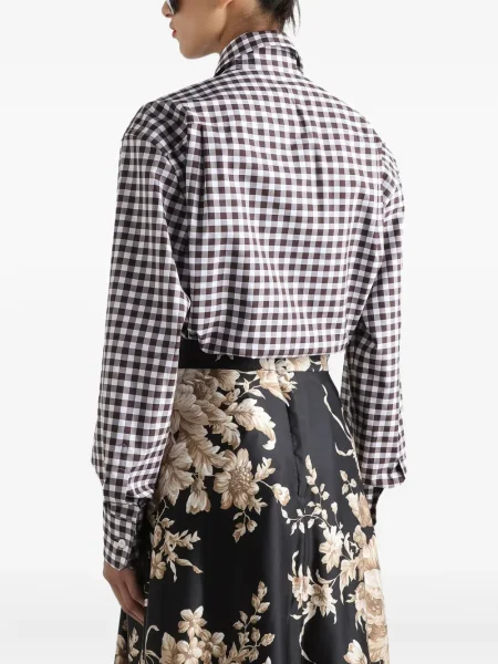 Cămașă Dolce & Gabbana în carouri alb