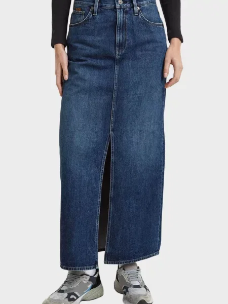 Довга джинсова спідниця G-star Raw синя